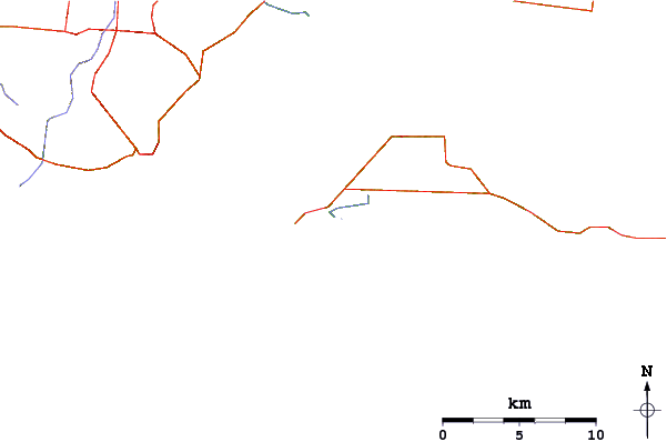 Carreteras y ríos cerca de Centre Crack