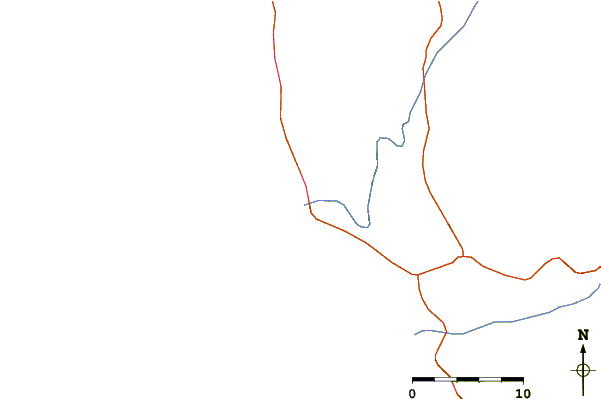 Carreteras y ríos cerca de Cerro Azul