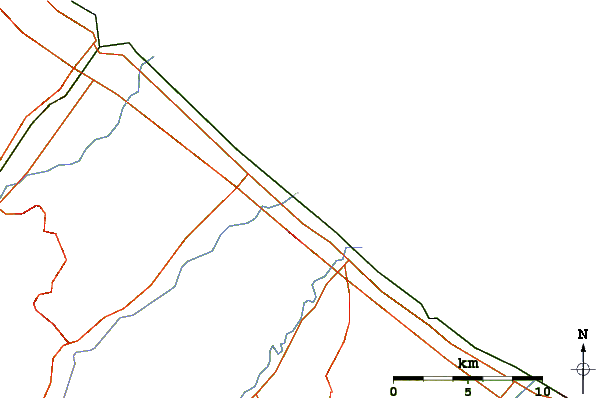 Carreteras y ríos cerca de Cesano Piramidi