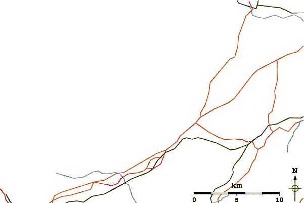 Carreteras y ríos cerca de Chapel Porth