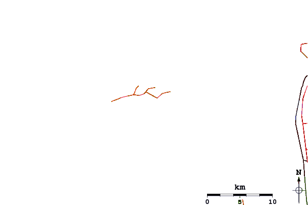 Carreteras y ríos cerca de Chicken Reef