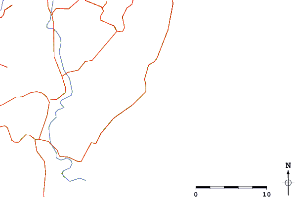 Carreteras y ríos cerca de Christmas Bay