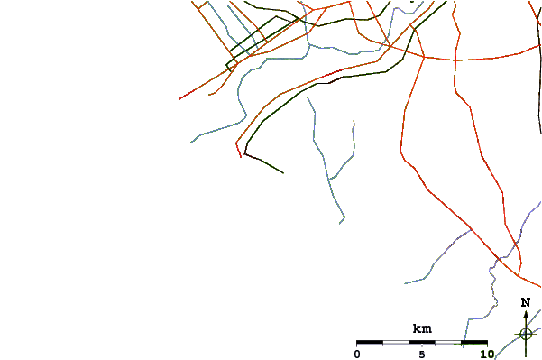 Carreteras y ríos cerca de Circoletto (Rome)