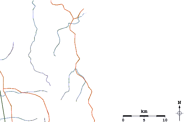 Carreteras y ríos cerca de Clark Island