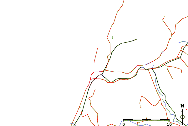Carreteras y ríos cerca de Cobden Beach