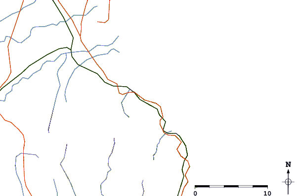 Carreteras y ríos cerca de Collioure