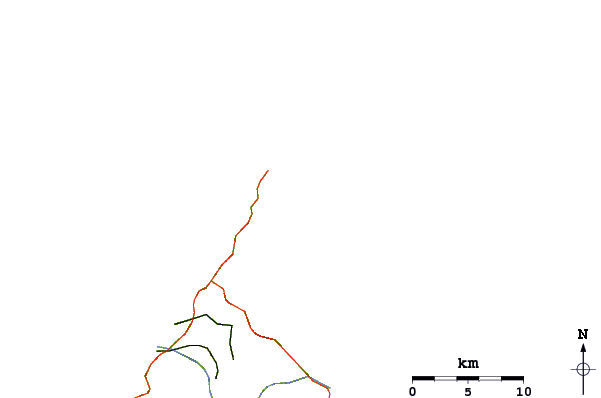 Carreteras y ríos cerca de Commaret Point