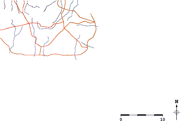 Carreteras y ríos cerca de Terceira - Contendas