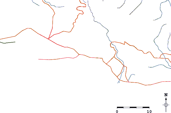 Carreteras y ríos cerca de Copa (Bull Bay)