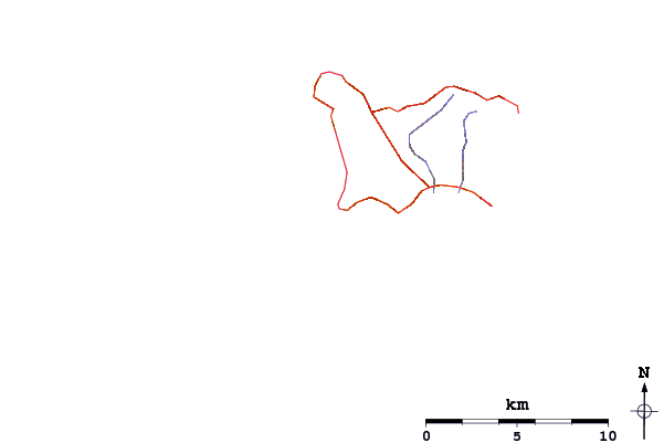 Carreteras y ríos cerca de Corbiere Reef
