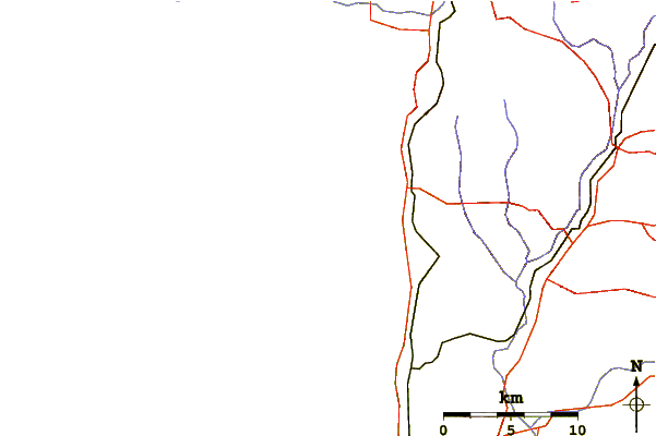 Carreteras y ríos cerca de Coronation Beach