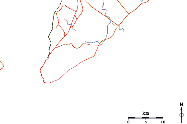 Carreteras y ríos cerca de Corrente