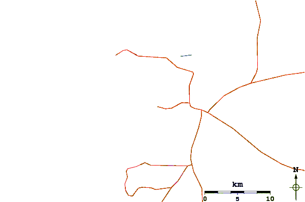 Carreteras y ríos cerca de Corvisart Bay