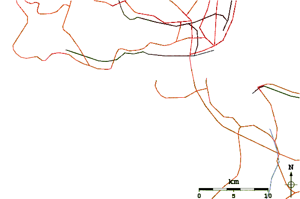 Carreteras y ríos cerca de Costa da Caparica