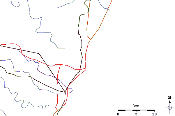 Carreteras y ríos cerca de Country Club (African Beach)