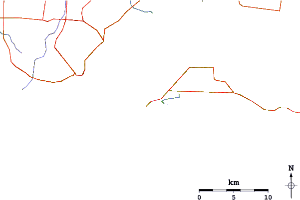 Carreteras y ríos cerca de Cowrie Beach