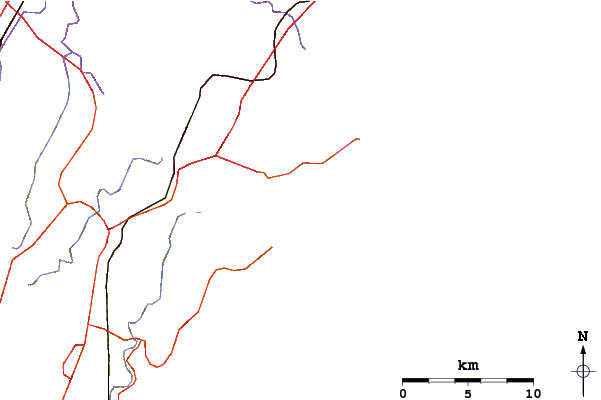 Carreteras y ríos cerca de Cronulla Point