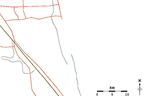 Carreteras y ríos cerca de Crossroads