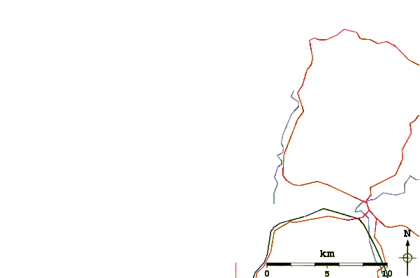 Carreteras y ríos cerca de Croyde Reef