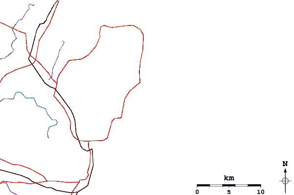 Carreteras y ríos cerca de Curl Curl Point