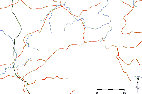 Carreteras y ríos cerca de Da Mei Sha Beach