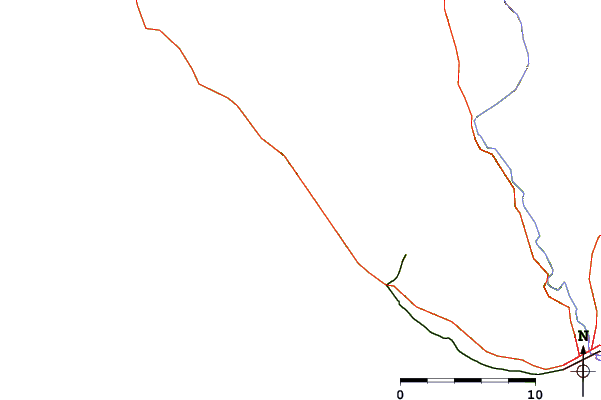 Carreteras y ríos cerca de Davenport Landing