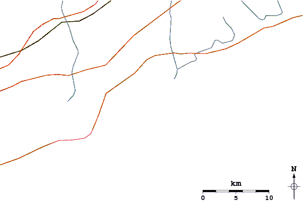 Carreteras y ríos cerca de Desembocadura de Garzon