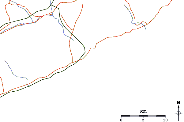Carreteras y ríos cerca de Desembocadura del Tordera