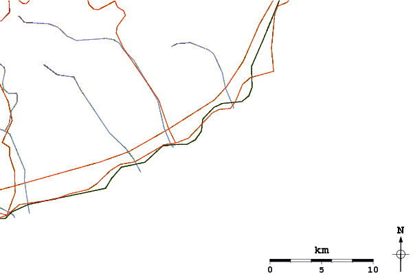 Carreteras y ríos cerca de Diano Marina