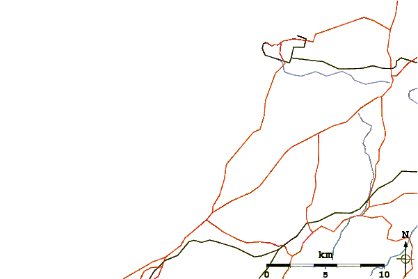 Carreteras y ríos cerca de Droskyn Point