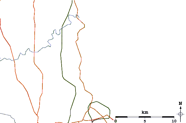 Carreteras y ríos cerca de Druridge Bay