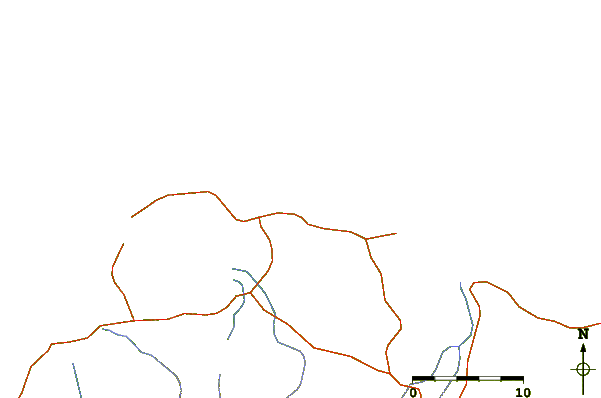 Carreteras y ríos cerca de Dunas de Taroa