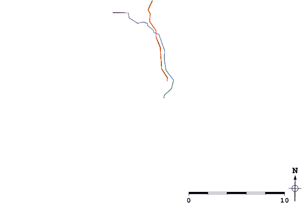 Carreteras y ríos cerca de Dunaverty Bay