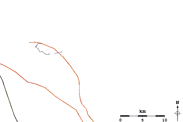 Carreteras y ríos cerca de Egypt Beach