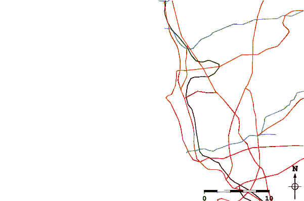 Carreteras y ríos cerca de Emery s Left