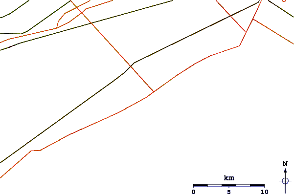Carreteras y ríos cerca de Erie Beach