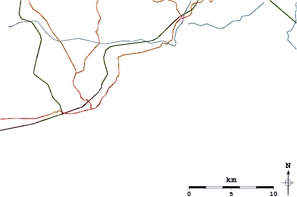 Carreteras y ríos cerca de Fairlight