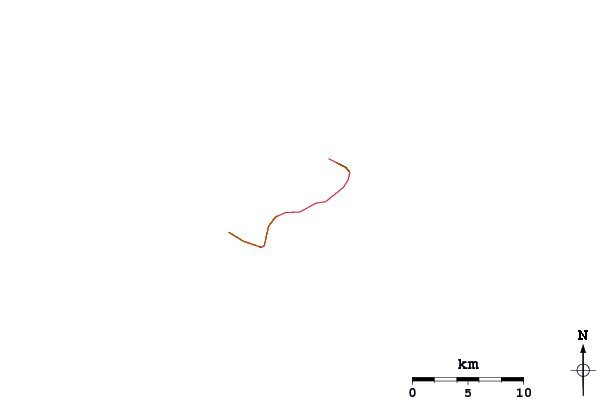 Carreteras y ríos cerca de Fatuuli Rock