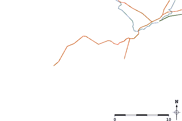 Carreteras y ríos cerca de Fishermans (Rhiw)