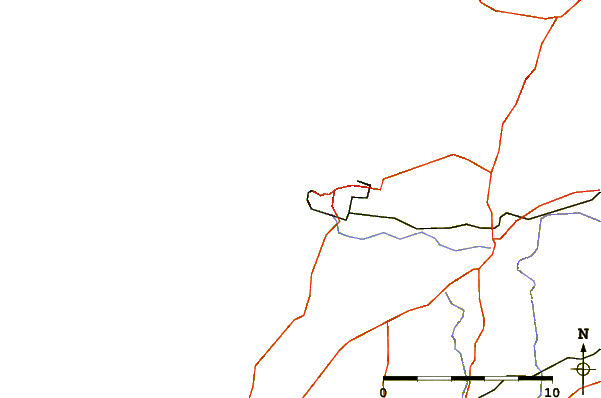 Carreteras y ríos cerca de Fistral-North