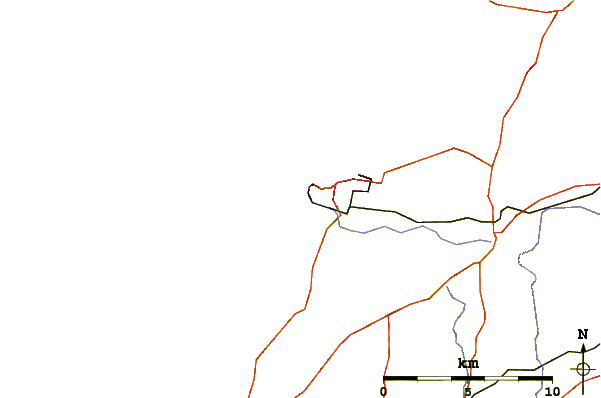 Carreteras y ríos cerca de Fistral-South