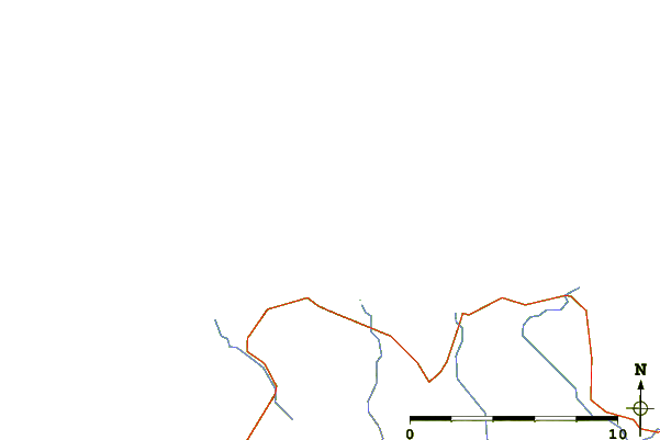 Carreteras y ríos cerca de Five Finger Strand