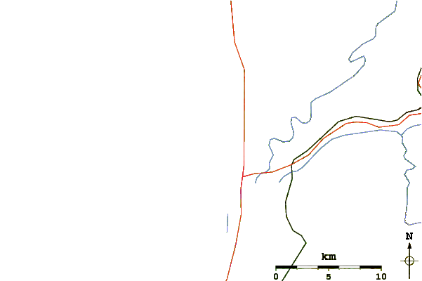 Carreteras y ríos cerca de Florence-South Jetty
