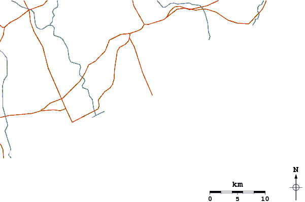 Carreteras y ríos cerca de Fort Good Hope