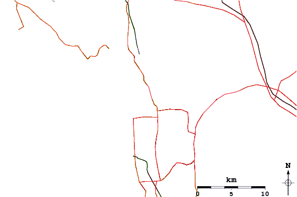 Carreteras y ríos cerca de Fort Point