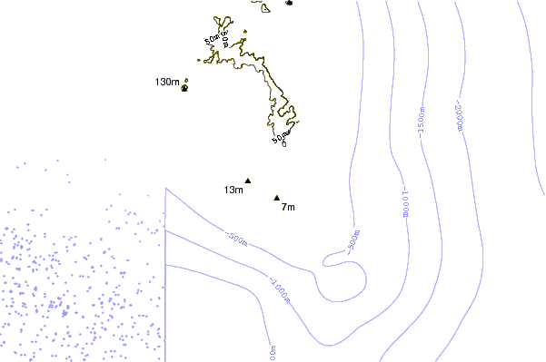 Costa alrededor de Fragata