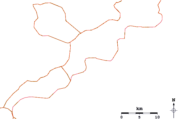 Carreteras y ríos cerca de Futami