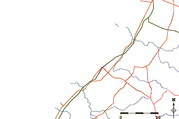 Carreteras y ríos cerca de Gaza Harbourmouth