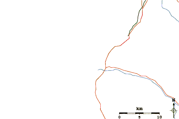 Carreteras y ríos cerca de Ghost Tree