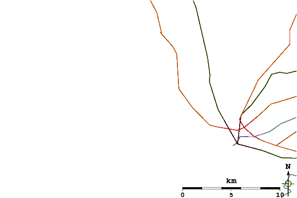 Carreteras y ríos cerca de Glommen
